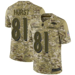 Limited Youth Hayden Hurst Camo Jersey - #81 Football Baltimore Ravens 2018 Salute to Service