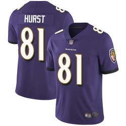 Limited Youth Hayden Hurst Purple Home Jersey - #81 Football Baltimore Ravens Vapor Untouchable