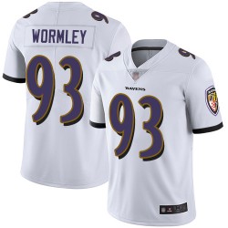 Limited Youth Chris Wormley White Road Jersey - #93 Football Baltimore Ravens Vapor Untouchable