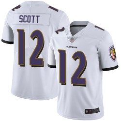Limited Youth Jaleel Scott White Road Jersey - #12 Football Baltimore Ravens Vapor Untouchable