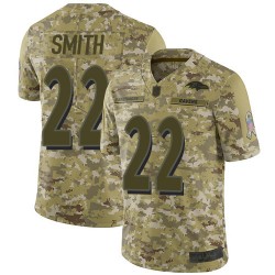 Limited Youth Jimmy Smith Camo Jersey - #22 Football Baltimore Ravens 2018 Salute to Service