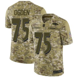 Limited Youth Jonathan Ogden Camo Jersey - #75 Football Baltimore Ravens 2018 Salute to Service