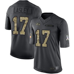 Limited Youth Jordan Lasley Black Jersey - #17 Football Baltimore Ravens 2016 Salute to Service