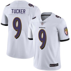 Limited Youth Justin Tucker White Road Jersey - #9 Football Baltimore Ravens Vapor Untouchable