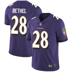 Limited Youth Justin Bethel Purple Home Jersey - #28 Football Baltimore Ravens Vapor Untouchable