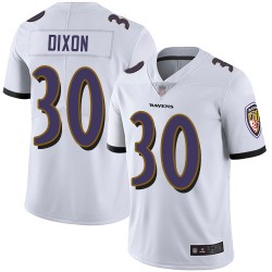 Limited Youth Kenneth Dixon White Road Jersey - #30 Football Baltimore Ravens Vapor Untouchable