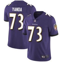 Limited Youth Marshal Yanda Purple Home Jersey - #73 Football Baltimore Ravens Vapor Untouchable