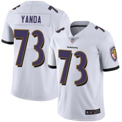 Limited Youth Marshal Yanda White Road Jersey - #73 Football Baltimore Ravens Vapor Untouchable
