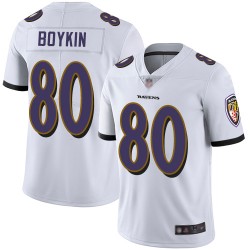 Limited Youth Miles Boykin White Road Jersey - #80 Football Baltimore Ravens Vapor Untouchable
