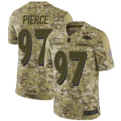 Limited Youth Michael Pierce Camo Jersey - #97 Football Baltimore Ravens 2018 Salute to Service