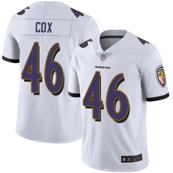 Limited Youth Morgan Cox White Road Jersey - #46 Football Baltimore Ravens Vapor Untouchable