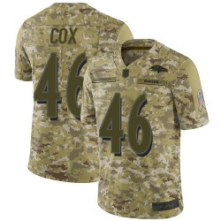 Limited Youth Morgan Cox Camo Jersey - #46 Football Baltimore Ravens 2018 Salute to Service