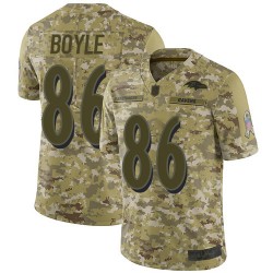 Limited Youth Nick Boyle Camo Jersey - #86 Football Baltimore Ravens 2018 Salute to Service