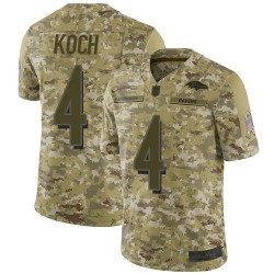 Limited Youth Sam Koch Camo Jersey - #4 Football Baltimore Ravens 2018 Salute to Service