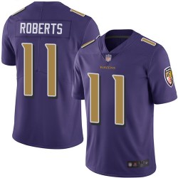 Limited Youth Seth Roberts Purple Jersey - #11 Football Baltimore Ravens Rush Vapor Untouchable