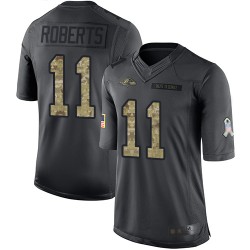 Limited Youth Seth Roberts Black Jersey - #11 Football Baltimore Ravens 2016 Salute to Service