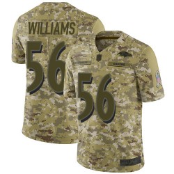 Limited Youth Tim Williams Camo Jersey - #56 Football Baltimore Ravens 2018 Salute to Service