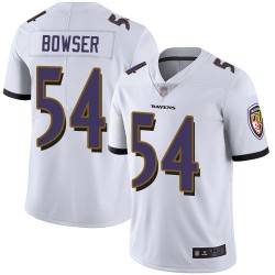Limited Youth Tyus Bowser White Road Jersey - #54 Football Baltimore Ravens Vapor Untouchable