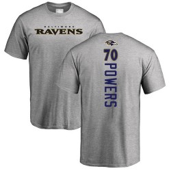 Ben Powers Ash Backer - #70 Football Baltimore Ravens T-Shirt