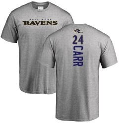 Brandon Carr Ash Backer - #24 Football Baltimore Ravens T-Shirt
