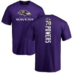 Ben Powers Purple Backer - #70 Football Baltimore Ravens T-Shirt