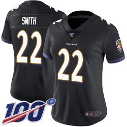 Limited Women's Jimmy Smith Black Alternate Jersey - #22 Football Baltimore Ravens 100th Season Vapor Untouchable