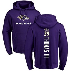 Earl Thomas III Purple Backer - #29 Football Baltimore Ravens Pullover Hoodie