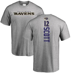 Jaleel Scott Ash Backer - #12 Football Baltimore Ravens T-Shirt