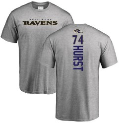James Hurst Ash Backer - #74 Football Baltimore Ravens T-Shirt