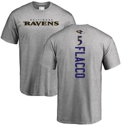 Joe Flacco Ash Backer - #5 Football Baltimore Ravens T-Shirt