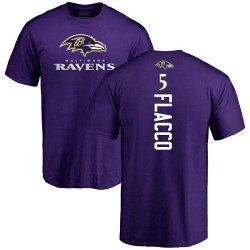 Joe Flacco Purple Backer - #5 Football Baltimore Ravens T-Shirt