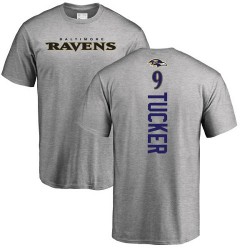 Justin Tucker Ash Backer - #9 Football Baltimore Ravens T-Shirt