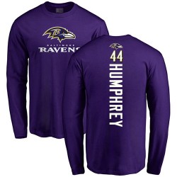 Marlon Humphrey Purple Backer - #44 Football Baltimore Ravens Long Sleeve T-Shirt