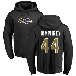 Marlon Humphrey Black Name & Number Logo - #44 Football Baltimore Ravens Pullover Hoodie