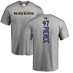 Michael Pierce Ash Backer - #97 Football Baltimore Ravens T-Shirt