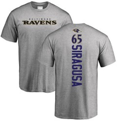 Nico Siragusa Ash Backer - #65 Football Baltimore Ravens T-Shirt
