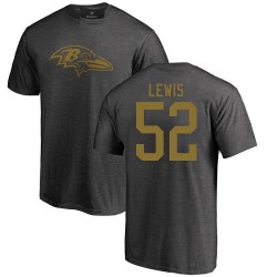 Ray Lewis Ash One Color - #52 Football Baltimore Ravens T-Shirt