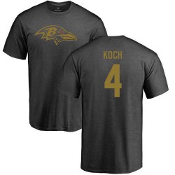 Sam Koch Ash One Color - #4 Football Baltimore Ravens T-Shirt