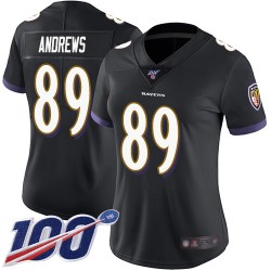 Limited Women's Mark Andrews Black Alternate Jersey - #89 Football Baltimore Ravens 100th Season Vapor Untouchable