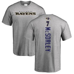 Trace McSorley Ash Backer - #7 Football Baltimore Ravens T-Shirt
