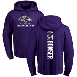 Tyus Bowser Purple Backer - #54 Football Baltimore Ravens Pullover Hoodie