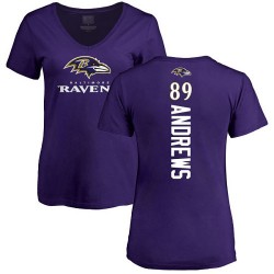 Women's Mark Andrews Purple Backer - #89 Football Baltimore Ravens T-Shirt