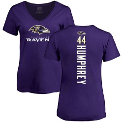 Women's Marlon Humphrey Purple Backer - #44 Football Baltimore Ravens T-Shirt
