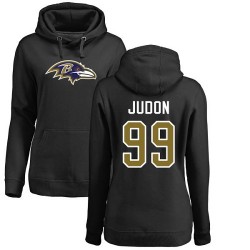 Women's Matt Judon Black Name & Number Logo - #99 Football Baltimore Ravens Pullover Hoodie
