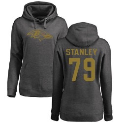 Women's Ronnie Stanley Ash One Color - #79 Football Baltimore Ravens Pullover Hoodie