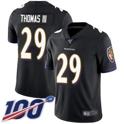 Limited Men's Earl Thomas III Black Alternate Jersey - #29 Football Baltimore Ravens 100th Season Vapor Untouchable