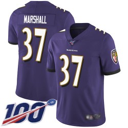 Limited Youth Iman Marshall Purple Home Jersey - #37 Football Baltimore Ravens 100th Season Vapor Untouchable