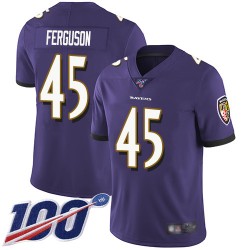 Limited Youth Jaylon Ferguson Purple Home Jersey - #45 Football Baltimore Ravens 100th Season Vapor Untouchable