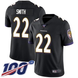 Limited Youth Jimmy Smith Black Alternate Jersey - #22 Football Baltimore Ravens 100th Season Vapor Untouchable