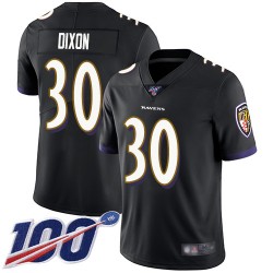 Limited Youth Kenneth Dixon Black Alternate Jersey - #30 Football Baltimore Ravens 100th Season Vapor Untouchable